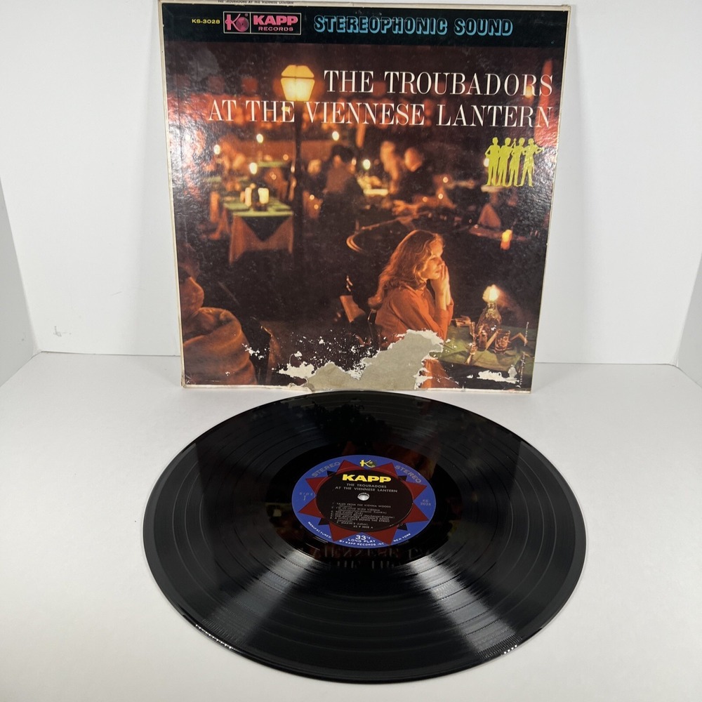 TROUBADORS: At The Viennese Lantern LP VINYL KAPP RECORDS KS-3028 Long Play